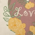 thumbnail image 2 of 18" x 18" Simply Daisy Love And Roses Polyester Indoor/Outdoor Pillow, Rusty Mauve Qty 1, 2 of 3