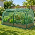 Garden Plant Netting Mesh Cover for Raised Beds, 98x49x49in, Green ...