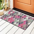 thumbnail image 1 of Tapis de Porte en Forme de Diamant Coloré, Tapis Antidérapant Lavable en Machine, 36 Pouces x 24 Pouces, 1 of 6