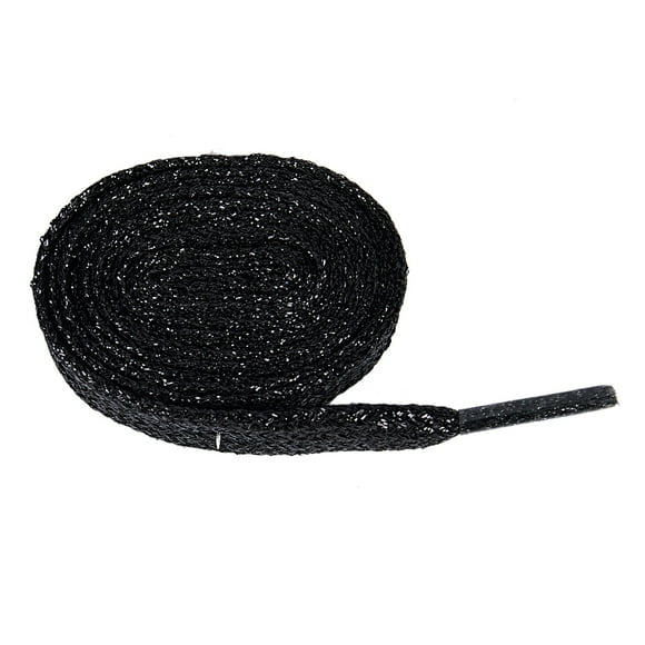 shiny flat 1 pair laces in shoe lace black