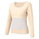 thumbnail image 4 of Gibobby Ropa interior acolchada Regalo de Navidad para mujer, cuello redondo, forro polar, ropa interior térmica, chaleco, tops de invierno, 1 paquete de pantalones y tops（Beige， XXL), 4 of 5