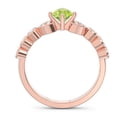 thumbnail image 4 of Diamond-Capitals 1.25 Carat (F-G/VS1) Natural Diamond Peridot Gemstone Trendy Anniversary Ring for Ladies 14K Rose Gold Size 8, 4 of 8