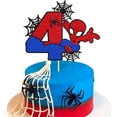 thumbnail image 5 of Decoración con bandera de Spider Man para Tartas, suministros para fiestas de cumpleaños, 1 unidad por lote, 5 of 5