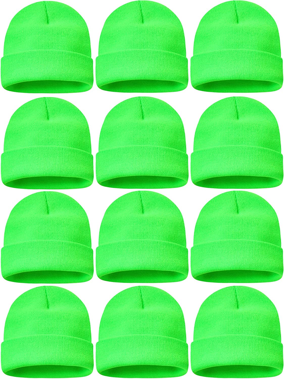 12 Pieces Knit Hat Beanie Hats Warm 