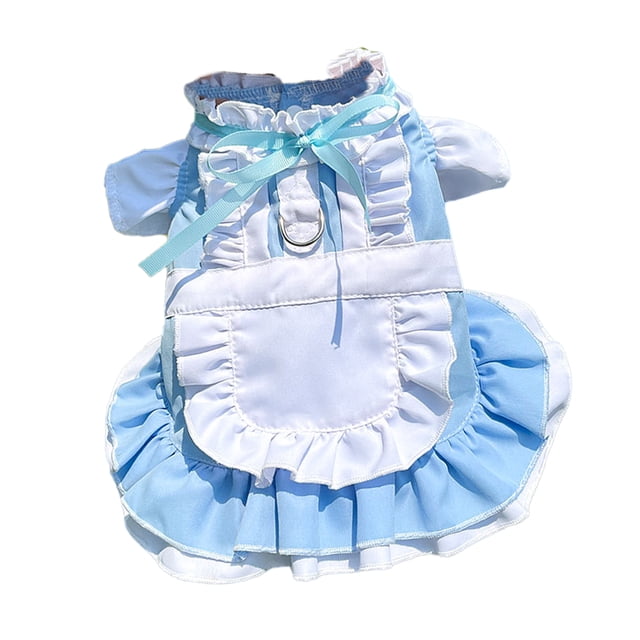 1 Uds. Traje de sirvienta para padres e hijos Gato perro suministros de ropa de primavera y verano puede colgar falda para perro que camina con tracción