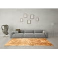 thumbnail image 3 of Ahgly Company Indoor Round Abstract Orange Modern Area Rugs, 6' Round, 3 of 4