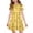 Yellow, variant on Easter Girls Short Sleeve Casual Dress with Cartoon Bunny Print Crewneck Soft Fabric A Line Comfortable Daily Wear Skater Style