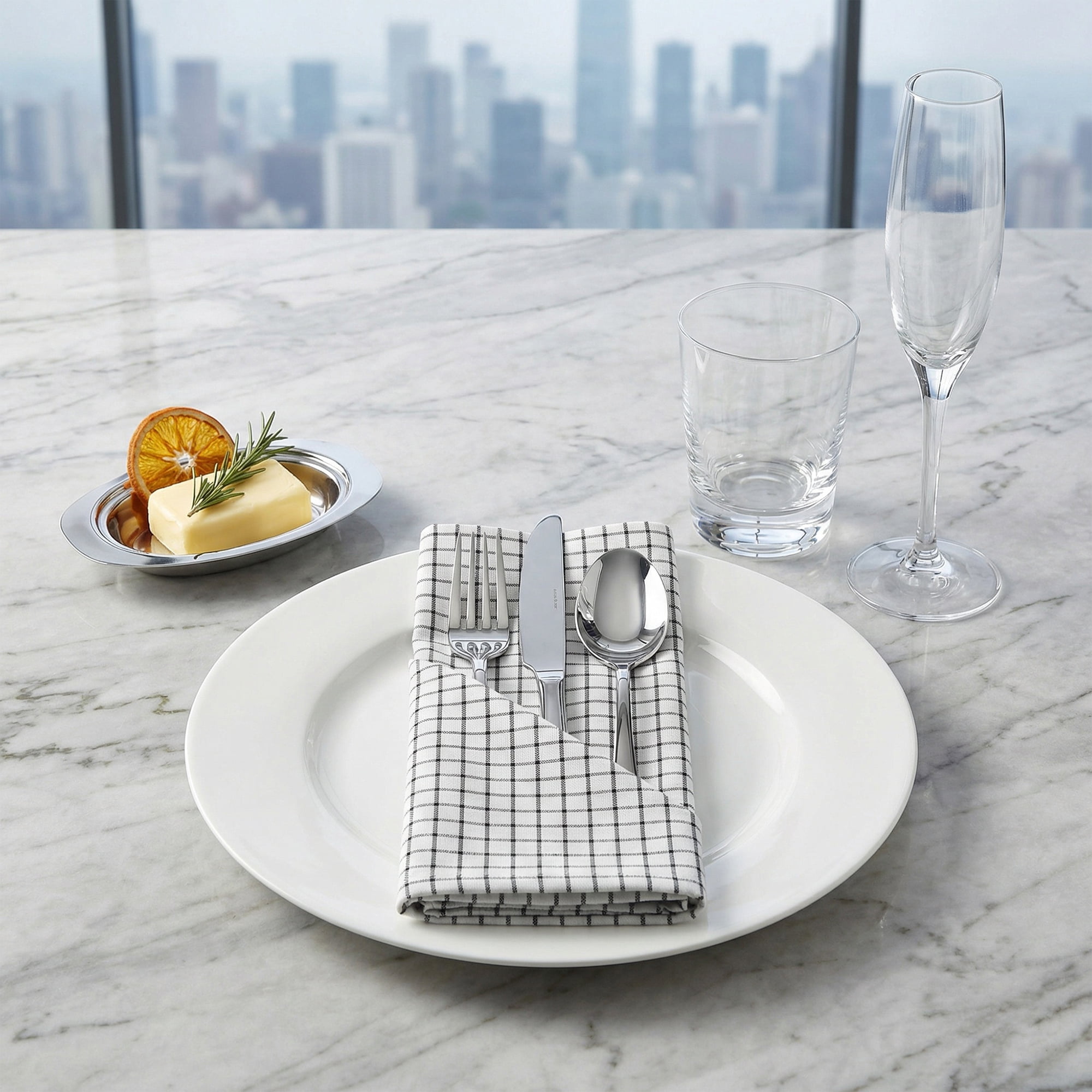 Unique Bargains 6Pcs Cotton Dining Events Cloth Napkins Small Checkered 28x20inch