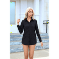 thumbnail image 4 of Womens Stretch Button Down Long Sleeve Shirt Soft Basic Wrinkle Free Work Business Formal Casual Blouse, 4 of 10