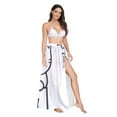 thumbnail image 2 of FORMRS Womens Long Sarong Beach Wrap Semi-Sheer Bikini Skirt Bathing Swimsuit Cover Up, Cute Chubby Cat, 2 of 7