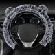 thumbnail image 3 of Bear Fur Plush Steering Wheel Cover Fits Wheels 14.5 - 15 inch Gray - with Ears - Cute Faux Wool Protector for Women Girls, 3 of 5