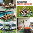 thumbnail image 4 of Summer Botanical Outdoor Rug for Patio/Deck/Porch, Non-Slip Large Area Rug 6 x 9 Ft, Tropical Monstera Palm Leaf Black Indoor Outdoor Rugs Washable Area Rugs, Reversible Camping Rug Carpet Runner, 4 of 8