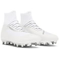 thumbnail image 2 of Under Armour Men's UA Highlight 2 MC Knit Football Cleats White/White/Metallic Silver - 3027304-100, 2 of 5