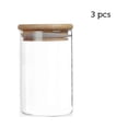thumbnail image 5 of Bearachild Paquete de 3 tarros de cristal sellados para almacenamiento de galletas, recipiente para sal de cocina Cocina y Comedor, 5 of 5