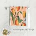 thumbnail image 2 of Bath Towel Single-Sided Printed Highly Absorbent Soft Quick Towel for Bathroom Spa Gym & Sports Peach and Flowers, 2 of 5