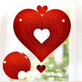 thumbnail image 2 of Campanas de viento cinético YONGSHENG en forma de corazón Rojo 12 pulgadas, 2 of 5