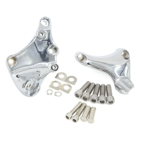 - Chrome Rear Footpegs Mount Bracket For Harley Davidson Sportster 883 1200 14-16