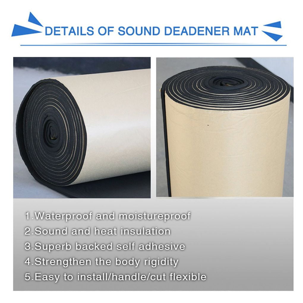 Buy 8mm Car Sound Deadener Mat Noise Insulation Deadening Hood Engine
