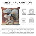 thumbnail image 5 of Orinice Squirrel Graphic Decorative Throw Pillow Cover for Home Couch Living Room Bed Sofa - Short Plush Pillowcase 1PC 24x24in, 5 of 5