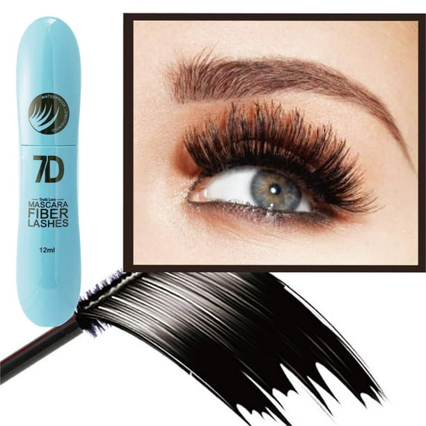 7D Silk Fiber Lash Mascara - Waterproof, Black - Volumizing