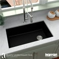 thumbnail image 4 of Karran QU-670 Undermount Quartz Composite 32 in. Single Bowl Kitchen Sink in Black, 4 of 5