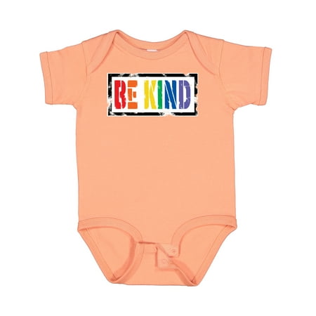 

Inktastic Be Kind Stencil LGBT Rainbow Gift Baby Boy or Baby Girl Bodysuit