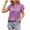 Purple, variant on Yyeselk Blouses for Women Dressy Casual V-Neck Ruffle Short Sleeves Comfy Shirts Trendy Smooth Silk Pure Color Summer Tee Tops for Ladies Beige XXL