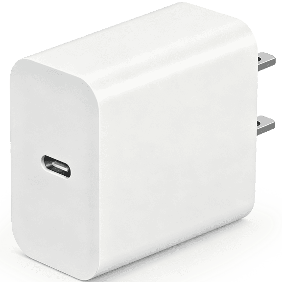 Cdtou 20W GaN Single Port Fast Wall Charger, USB‑C Adapter for Phones, Tablets and AirPods, White