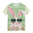thumbnail image 4 of Staki Easter-Themed Clothes for Kids Easter Bunny Shirt for Toddler Boys Girls Kids Eggs-Track Tees Eggs Tractor T-Shirts 1-9Y 10-13Y(Light Green,6-7 Years), 4 of 6