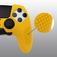thumbnail image 6 of PlayVital 3D Studded Edition Anti-Slip Silicone Cover Case for ps5 Edge Controller, Soft Rubber Protector Skin for ps5 Edge Wireless Controller with 6 Thumb Grip Caps - Caution Yellow, 6 of 7