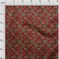 thumbnail image 2 of oneOone Cotton Cambric Fabric Leaves & Floral Block Print Fabric By Yard 56 Inch Wide, 2 of 4