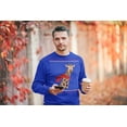 thumbnail image 3 of Old Glory Mens Big Giraffe Scarf Ugly Christmas Sweater Long Sleeve Sweatshirt, 3 of 6