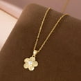 thumbnail image 6 of Solid 925 Sterling Silver CZ Plumeria Flower Necklace Choker for Women Teens Flower Pendant Necklace, 6 of 12