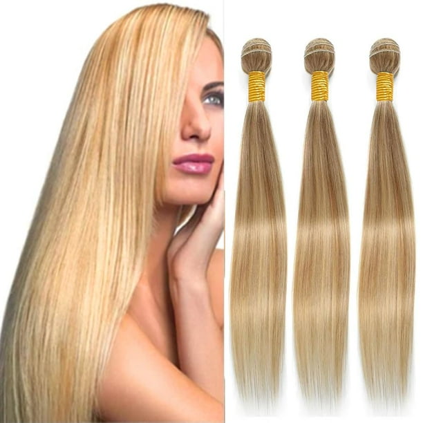 Extensiones de cabello Nuailisex P27/613 Rubio Lacio 25-35 cm