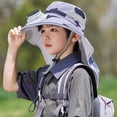 thumbnail image 5 of LRen Kids Sun Hats with Neck Flap UV Protection Fishing Hat Children Wide Brim Beach Hat for Toddler Boys and Girls, 5 of 5