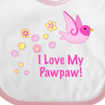 thumbnail image 4 of Inktastic I Love My Pawpaw Girls Baby Bib, 4 of 4