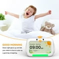 thumbnail image 4 of Mitoart Kids Alarm Clock - OK to Wake Clock for Toddlers,7 inch Sleep Training Clocks with Red/Green Lights, 8 Natural Sounds & 2 Levels Educational Alarm Clock for Kids., 4 of 9