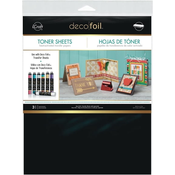 3377 Deco Foil Toner Sheets, 8.5 Inches x 11 Inches, Black