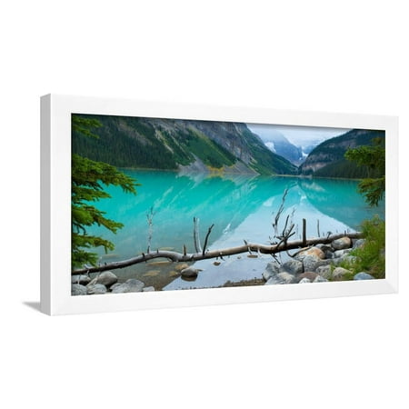 Lake with Canadian Rockies in the Background, Lake Louise, Banff National Park, Alberta, Canada Framed Print Wall (Best Time To Visit Banff Canadian Rockies)