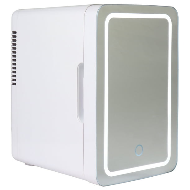 Koolatron Mirrored LED Mini Cooler/Mini Fridge for Cosmetics, Beverages