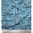 thumbnail image 1 of Soimoi Blue polyester Crepe Fabric Artistic Leaves Print Fabric by Yard 42 Inch Wide, 1 of 3