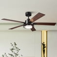 thumbnail image 4 of Parrot Uncle Modern 52" 5-Blade Black LED Ceiling Fan, Living Room Ceiling Fan, 4 of 12