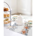 thumbnail image 4 of Blue Coastal Kitchen Dish Towels for Drying Dishes Set of 4, Summer Beach Starfish Weeping Eucalyptus Waffle Weave Microfiber Hand Tea Bathroom Towels Quick Dry & Absorbent Towel 12x12, 4 of 7