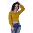 thumbnail image 3 of Moomaya Off-Shoulder Crop Top Smocked Waist Summer Casual Top For Womens, 3 of 5
