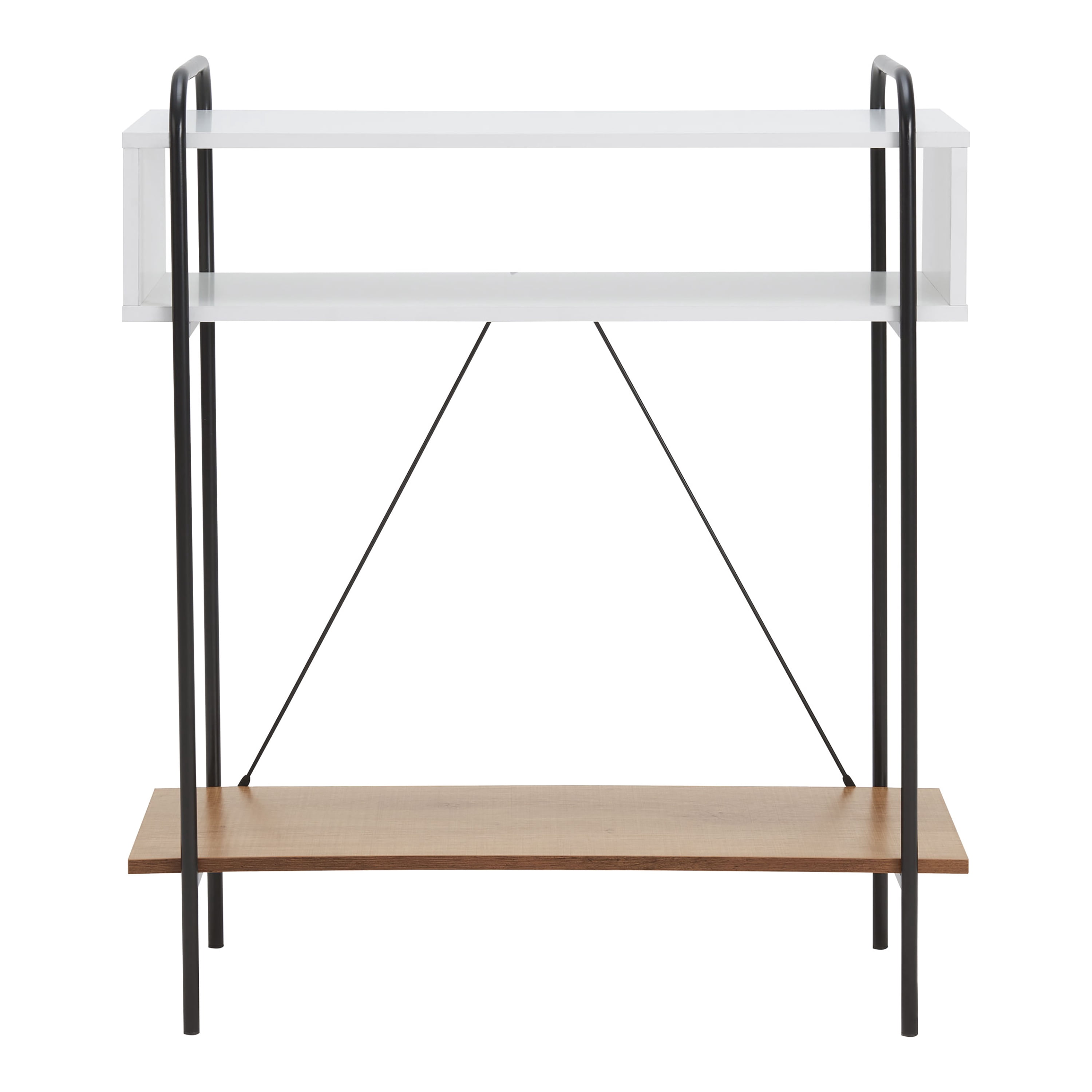 Furniture of America Shaye 2-Shelf Wood White Console Table