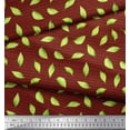 thumbnail image 3 of Soimoi Red Cotton Voile Fabric Hosta Leaves Print Fabric by the Yard 42 Inch Wide, 3 of 3