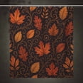 thumbnail image 5 of Autumn Leaves Shower Curtain, Fall Foliage Bathroom Decor with Dark Brown & Orange Leaf Pattern, Autumn Cozy Home Decor, Floral Bath Decor, 5 of 5