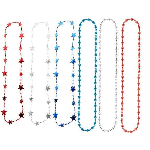 50% off Clearance Memorial Decorations 4th of Julys Party Favors for Kids & Adults,Red White Blue Beads for Fourth of Julys Party Supplies Parades Accessories 4th of July Patriotic Decorations