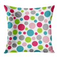 thumbnail image 1 of BOSDECO Gray Color Polka Dot Pattern Green Baby Pastel Candy Cartoon Children Pillow Case Pillow Cover 16x16 inch, 1 of 1
