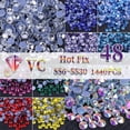 thumbnail image 2 of Diamantes de imitación de cristal SS6-SS30 multicolor de VC con fijación en caliente, con parte posterior plana, para planchar, para decoración de ropa y telas de uñas, 2 of 5